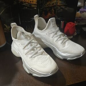 Steve Madden White and Silver Athletic Shoes
